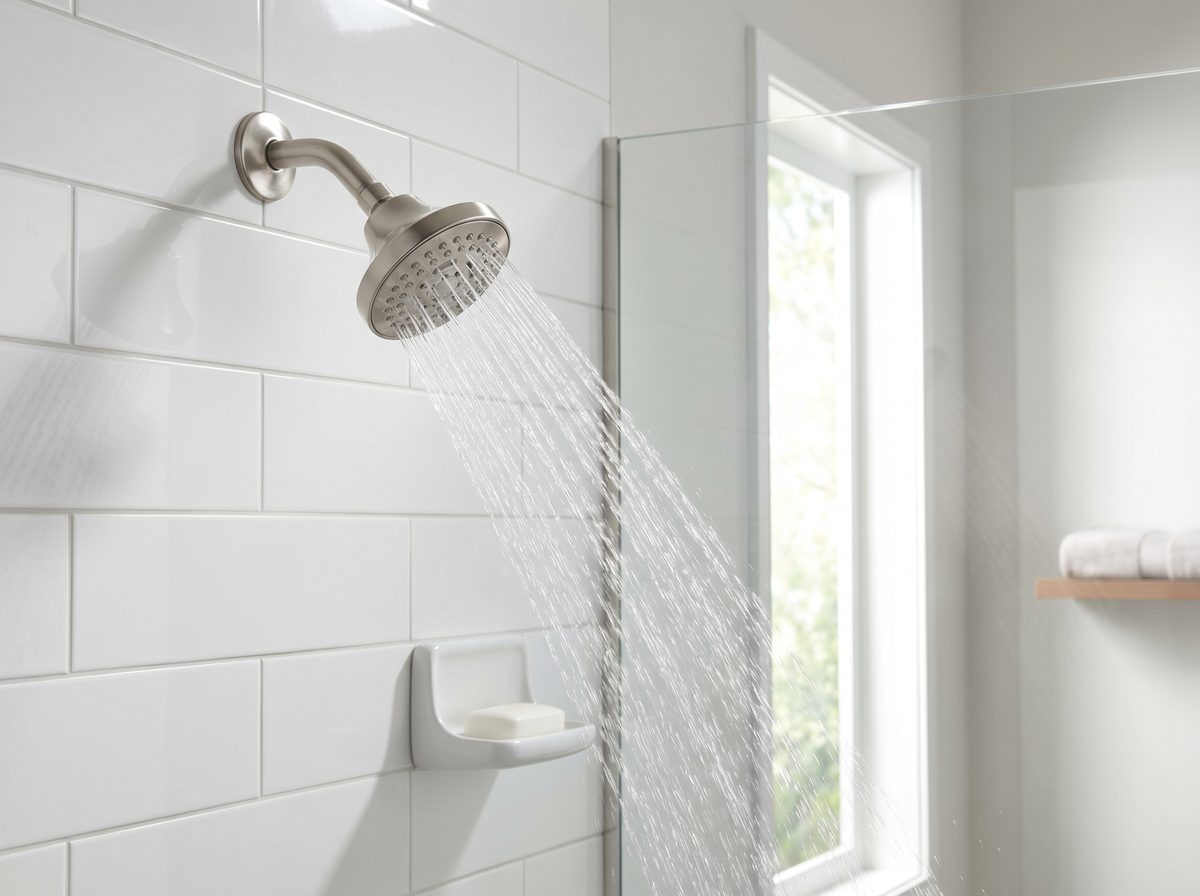 Low-flow showerhead with efficient water spray pattern for Sun City AZ water conservation
